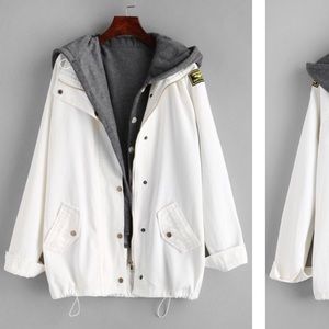 L Button up jacket with vest
